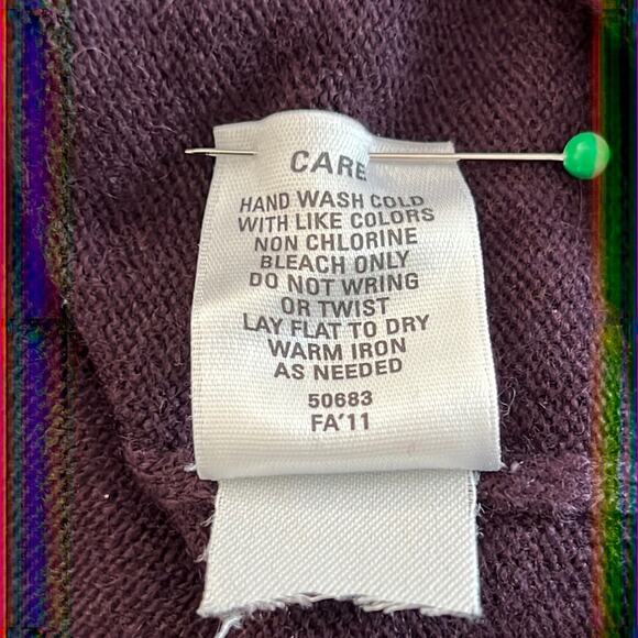 Wallace XS Dark Purple Tunic Sweater Y2K Vintage - Picture 8 of 10